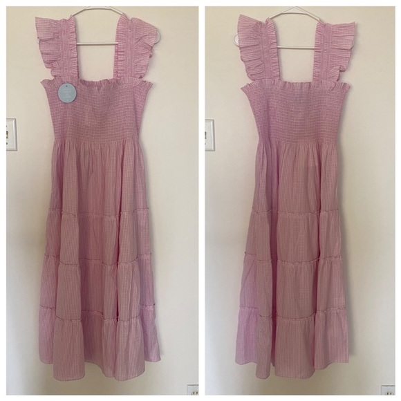 Hill House Ellie Nap Dress Pink Gingham NWT XXL - Picture 2 of 16